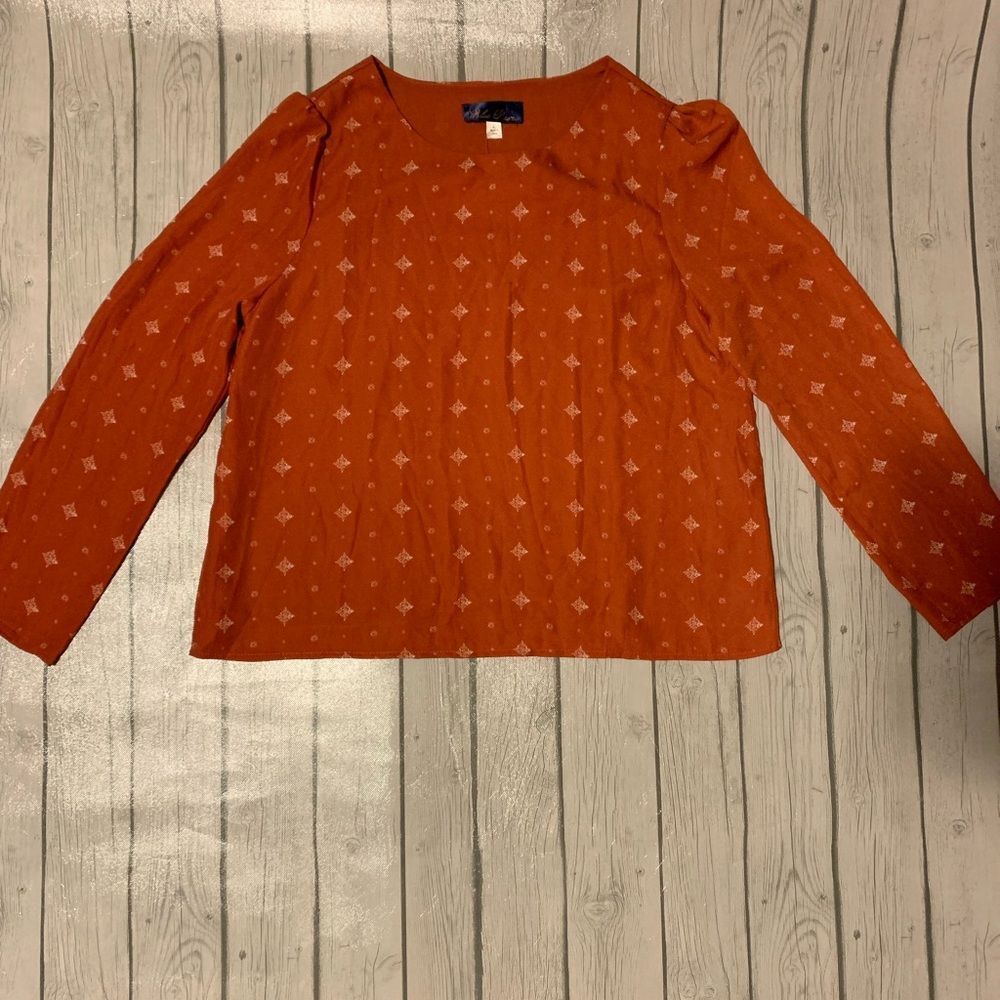 Francesca’s burnt orange top- large - Picture 2 of 9
